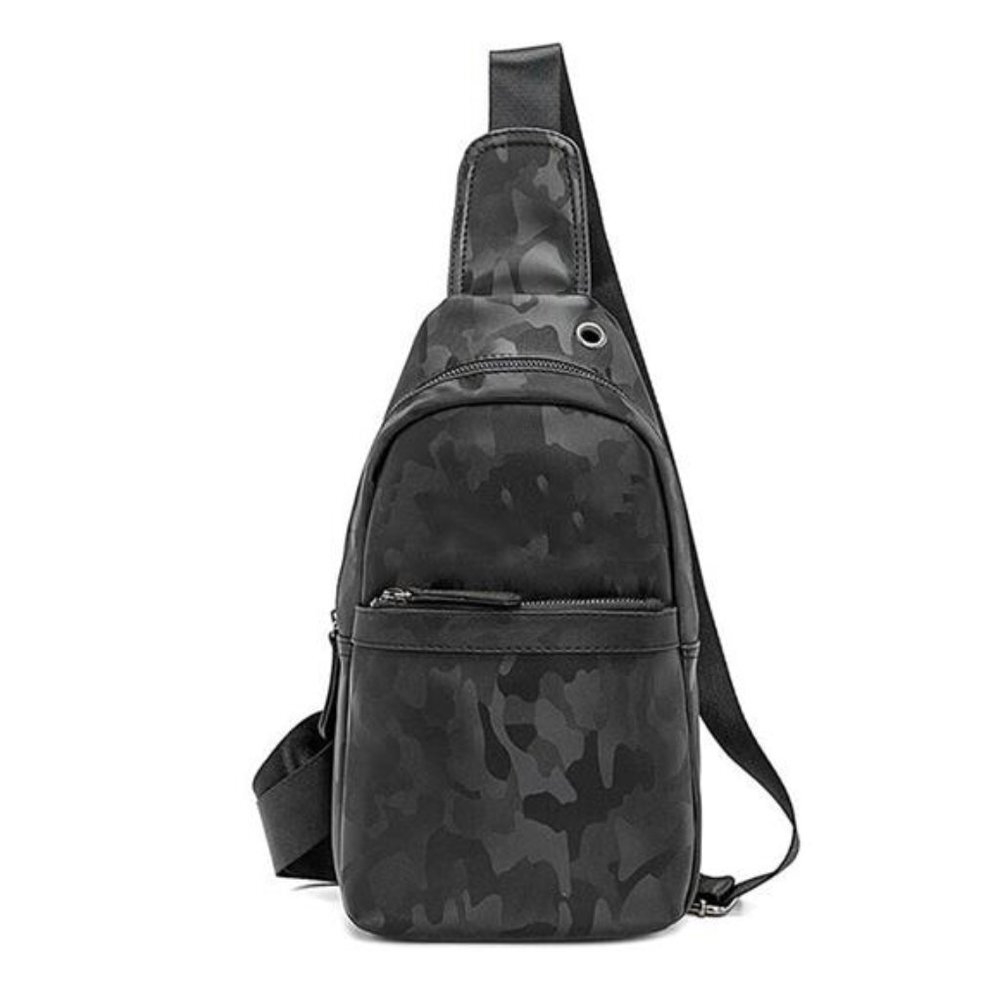 Men's Nylon Chest Sling Bag Crossbody Shoulder Bag Outdoor Backpack Daypack - Picture 5 of 7